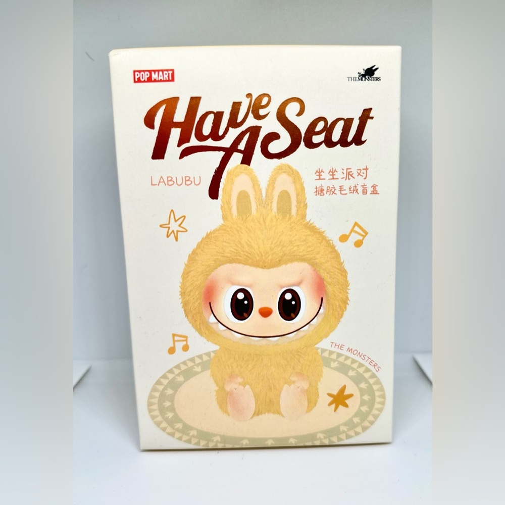 Authentic Popmart Labubu Monsters Have A Seat Vinyl SEALED box- NEW-Hehe/Gray